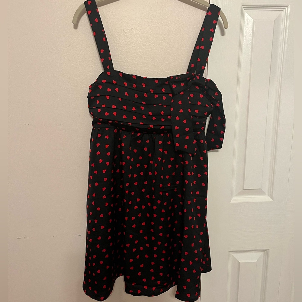 Francesca's Collections Black and Red Heart Dress